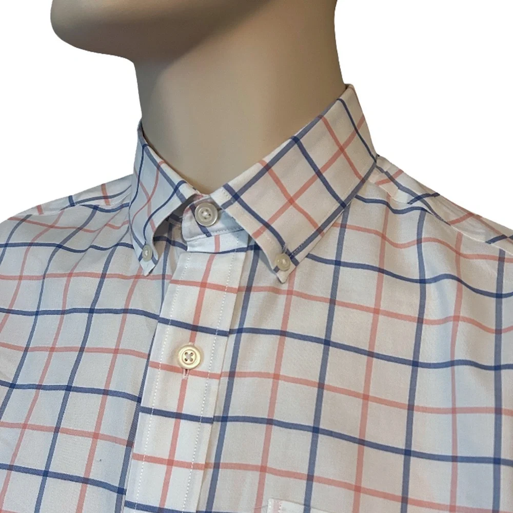 ORVIS Cotton Shirt Button Front Dress Classic Fit Window Pane Check NWOT - Picture 7 of 14